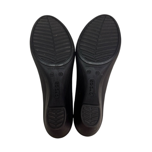 Crocs Lina Wedges Shoes Pump Black Dual Comfort Wedge Heel Women’s Size 10 - Picture 5 of 7